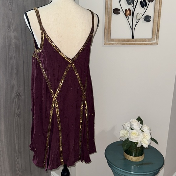 Free People “In Heaven Embellished Slip” Mini Dress - Size small - Picture 5 of 9